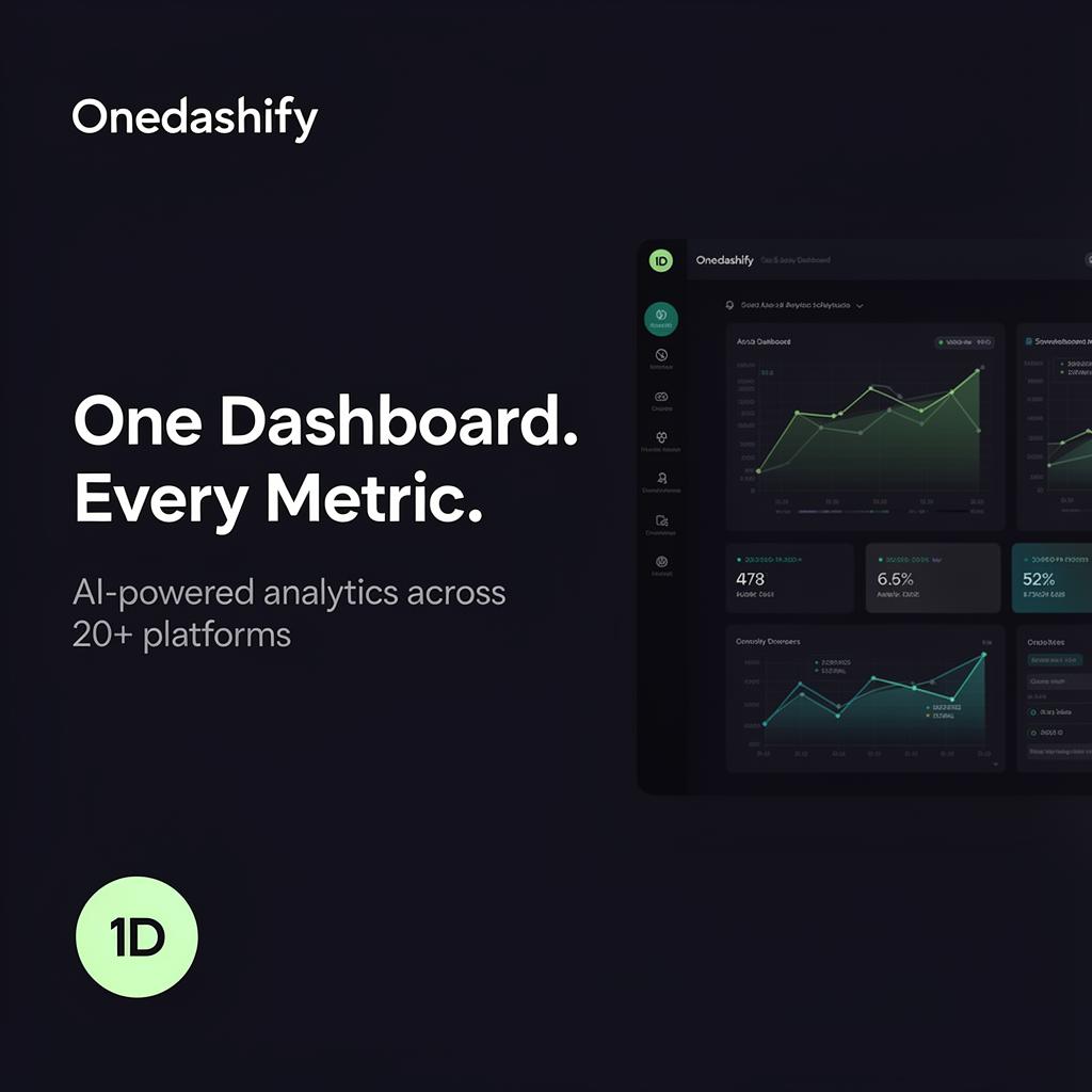 Onedashify — One Dashboard for Every Metric | AI-Powered Analytics